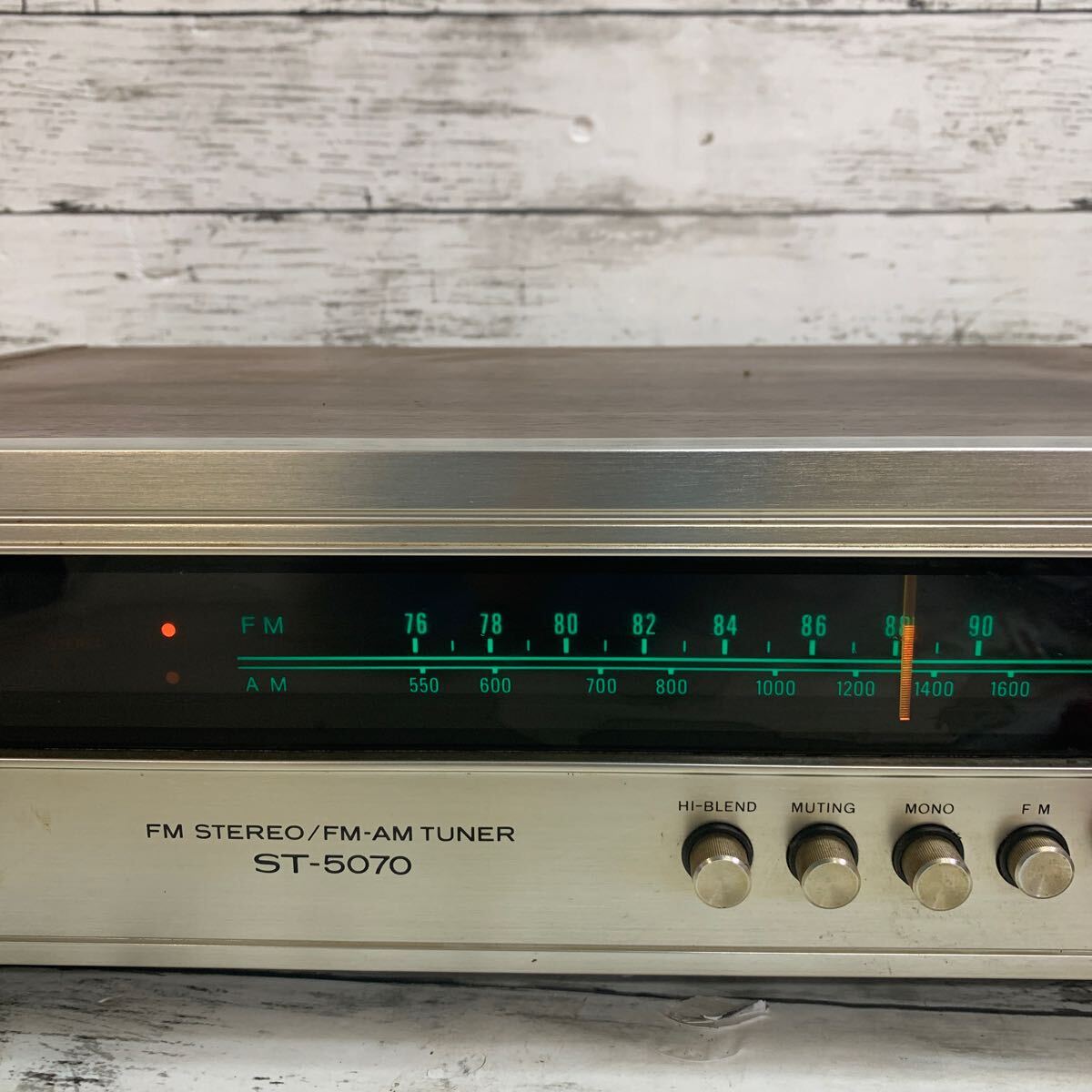 [ secondhand goods ]SONY Sony FM stereo tuner FM-AM TUNER ST-5070 Showa Retro audio electrification verification settled 