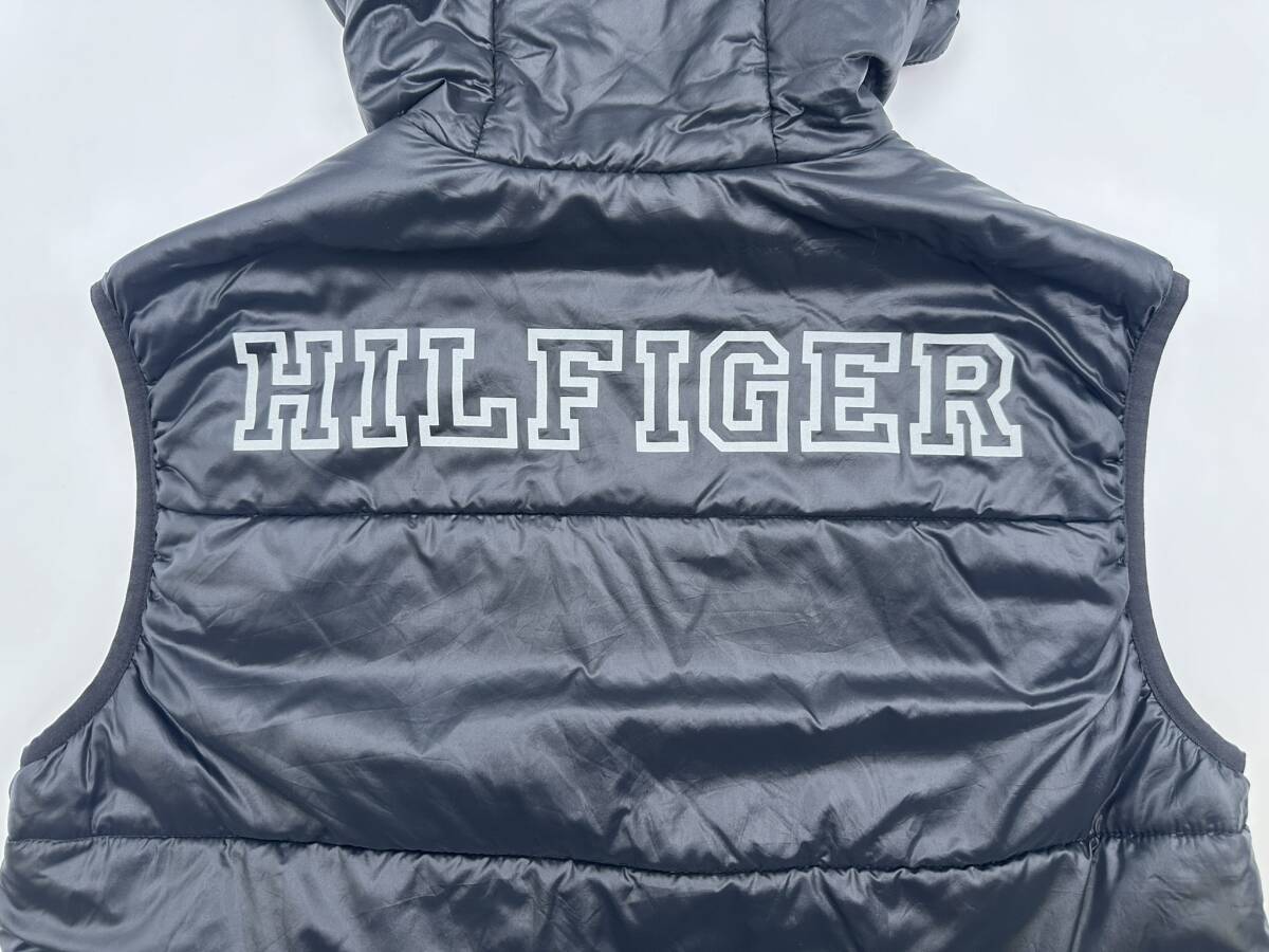 TOMMY HILFIGER　トミーヒルフィガー　ベスト　フード付　ブラック　レッド　SIZE：L_画像4