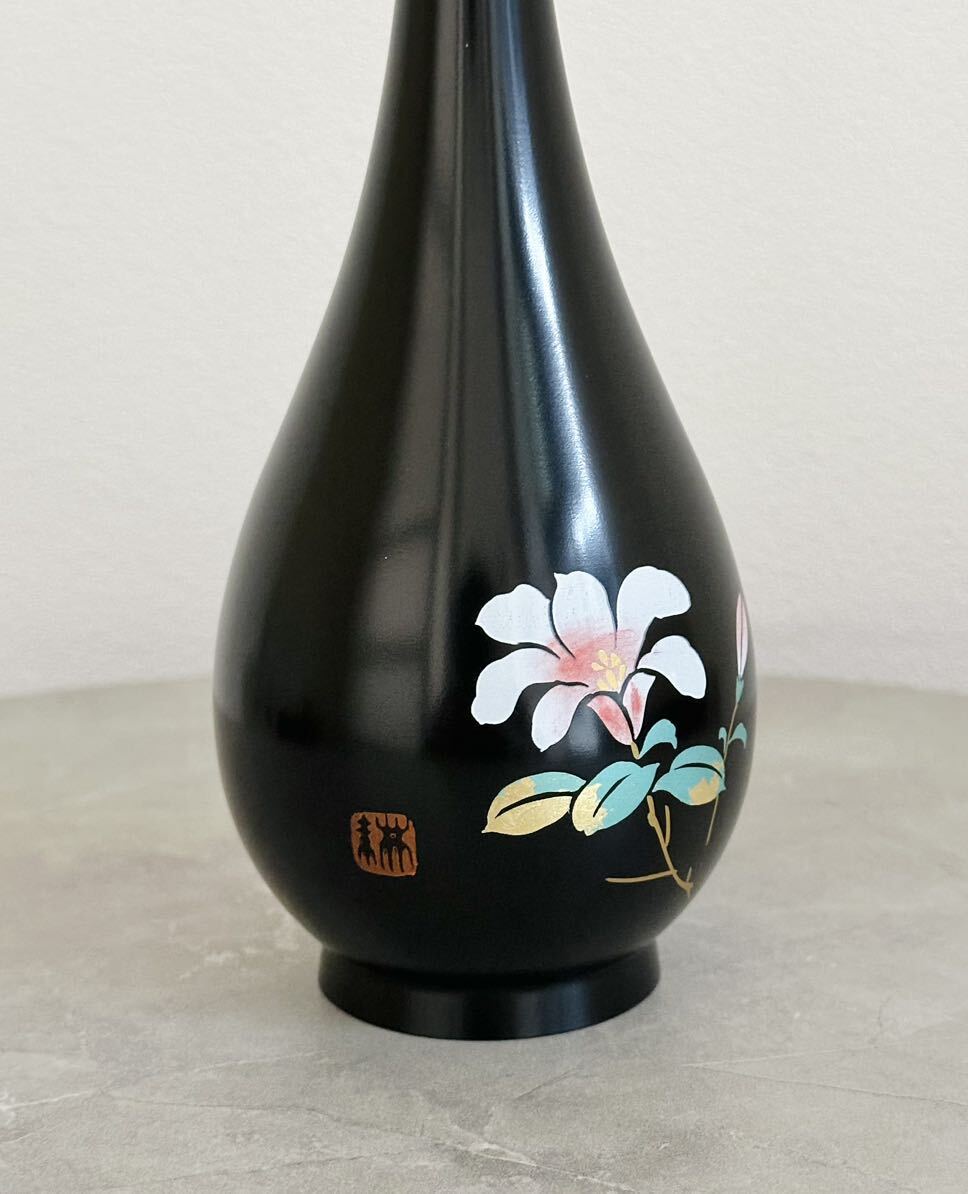 ◇高岡銅器 花瓶 蘭越町開基100年記念 美術工芸品 箱付き 保管品◇_画像3