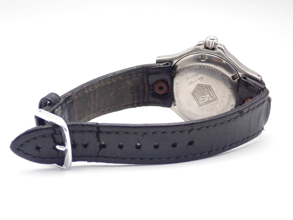TAGHEUER タグ・ホイヤー 稼働品☆キリウム WL1180 メンズクオーツ式腕時計 デイト チタンモデル 軽量タイプ 匿名配送の画像3