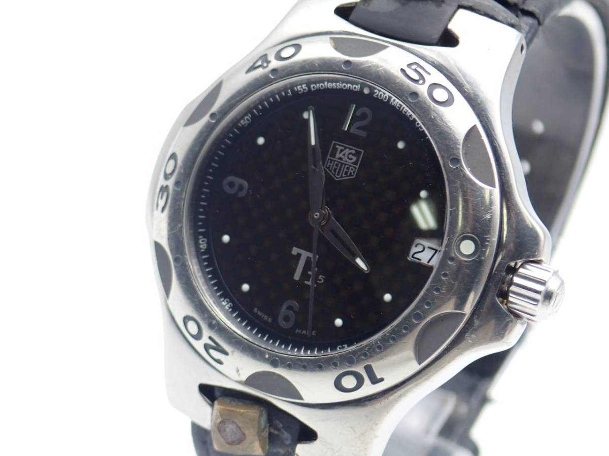  special price * bargain * price cut *TAGHEUER tag * Heuer operation * drill umWL1180 men's quarts type wristwatch Date titanium model light weight type anonymity delivery 
