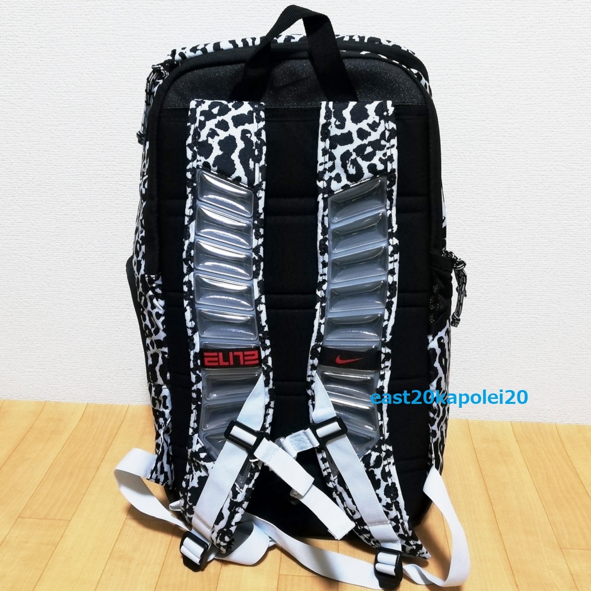 新品 NIKE ナイキ フープス エリート プロ バックパック リュック バッグ 32L プリント 黒 柄 未使用 スポーツ バスケ バスケットボール