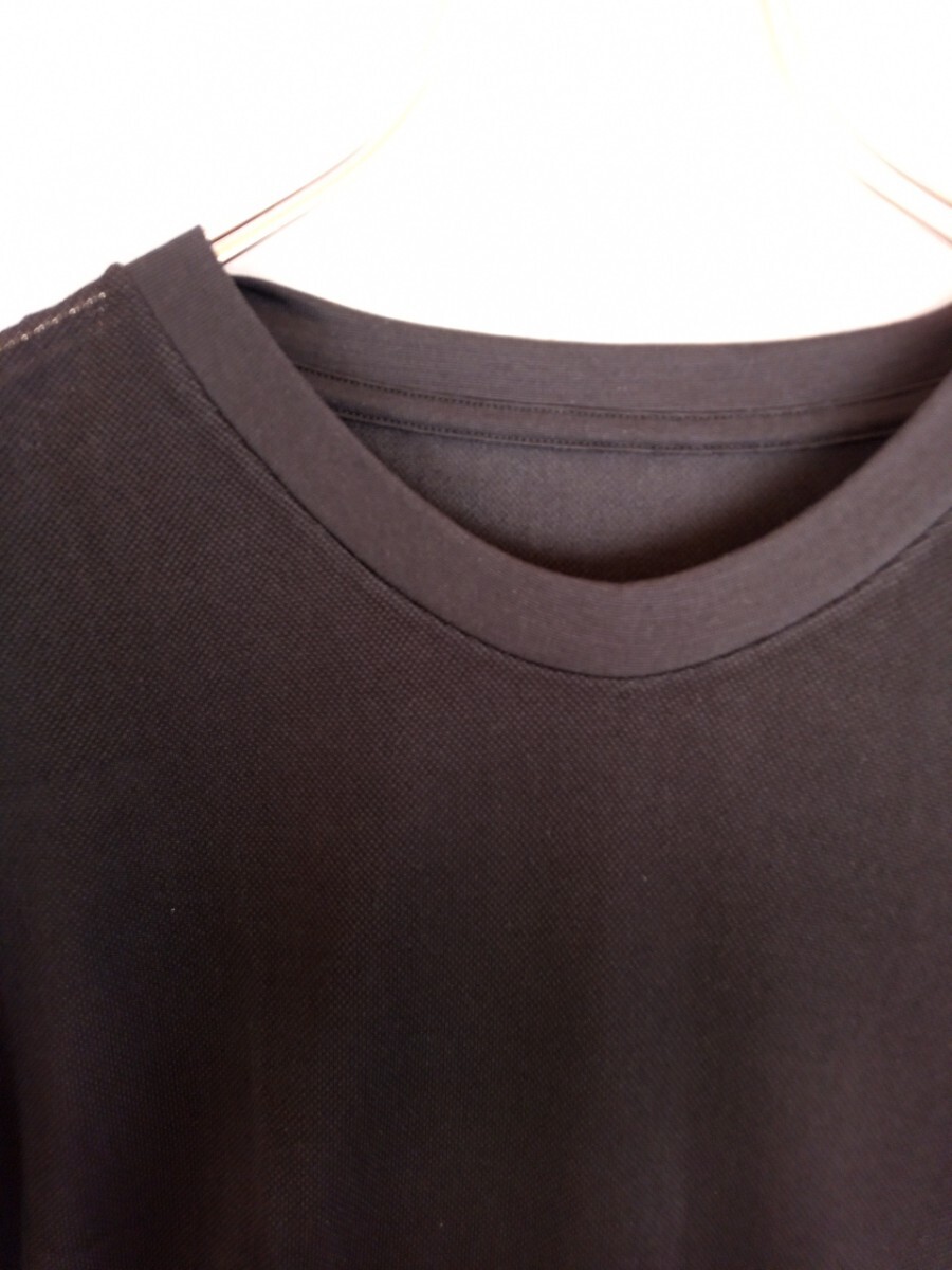 6103 ★★ TEA DROP シルクインナーTシャツ サイズL 黒 新品の画像2