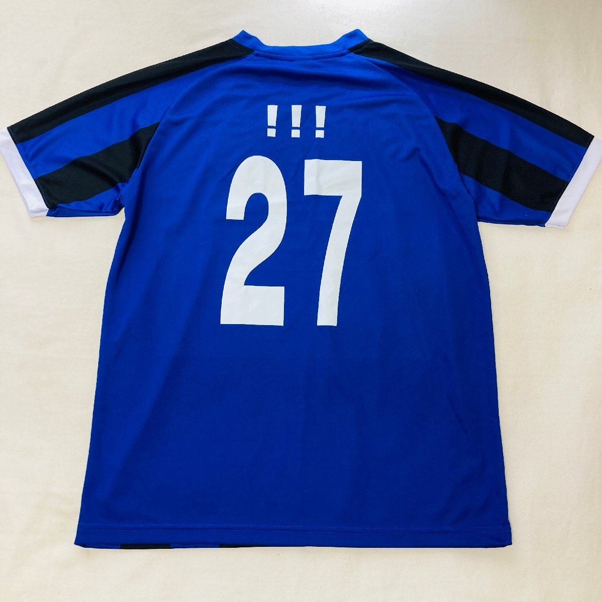 MADE IN THAILAND/タイ製　サッカーウェア　背番号 27　ブルー/ブラック　青/黒_画像5