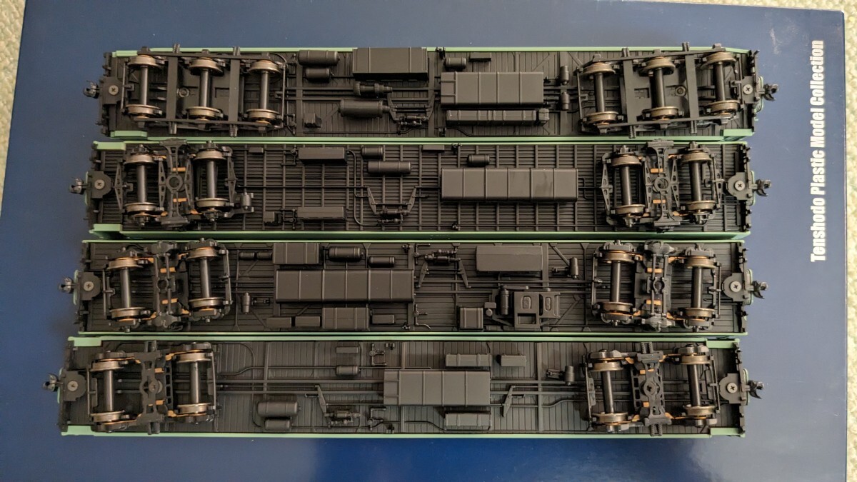 マイテ58,ナロ10,オシ17,スハニ38青大将 特急「はと」 ４輌セット 天賞堂 プラスチック製 テールマーク,尾灯の点灯確認済 室内灯装備なしの画像8