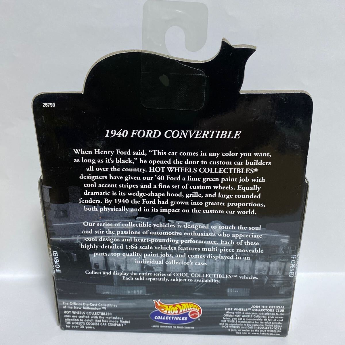 ホットウィール Hot Wheels Black Box 1940 Ford Convertibleの画像3