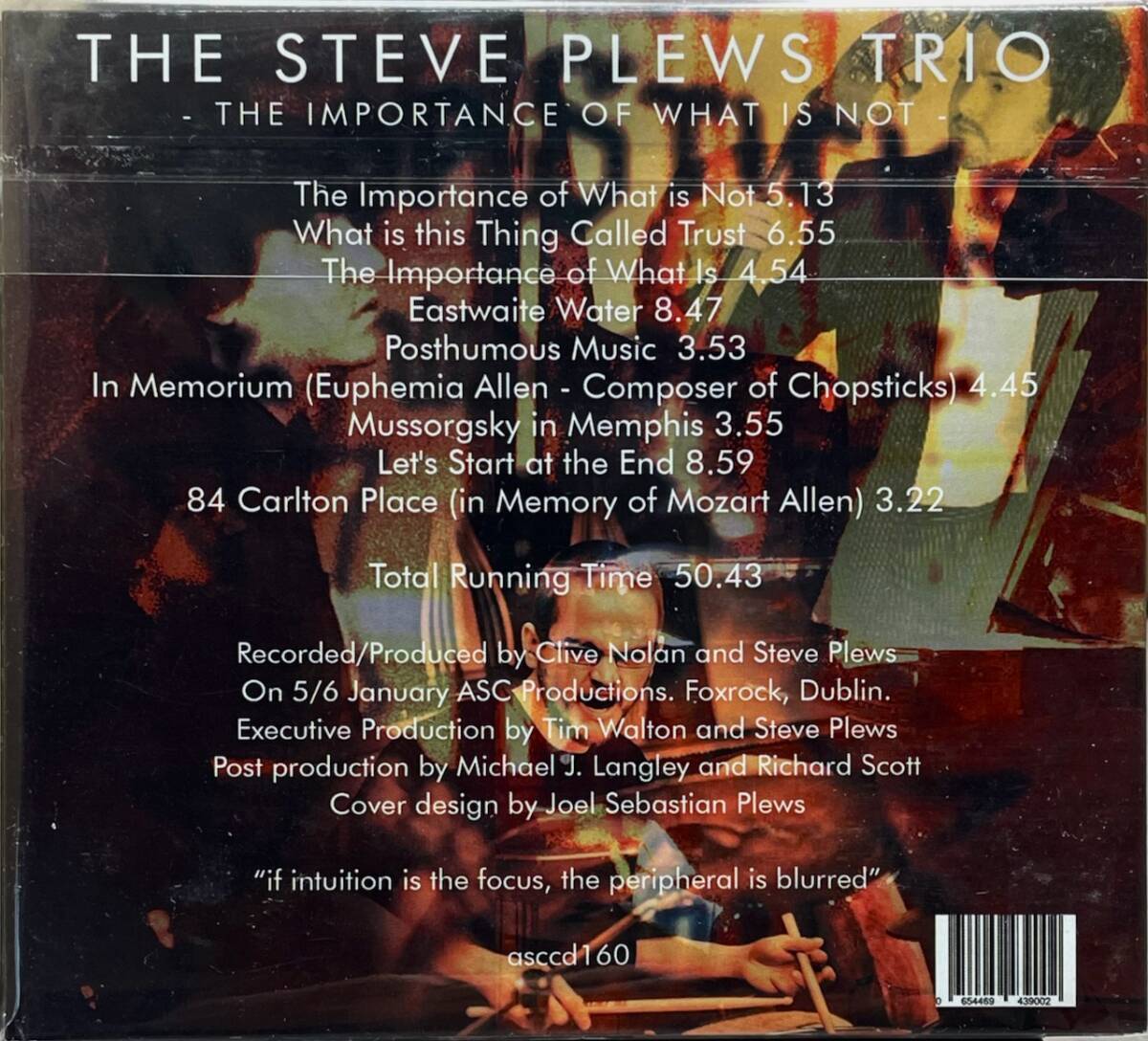 (FN2H)☆Jazz未開封/スティーブ・プリューズ・トリオ/The Steve Plews Trio/The Importance Of What Is Not☆_画像2