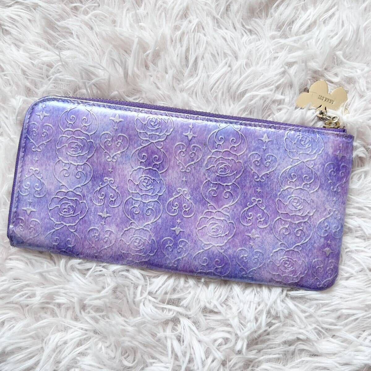 ANNA SUI アナスイ ローズハート 長財布 L字ファスナー_画像2