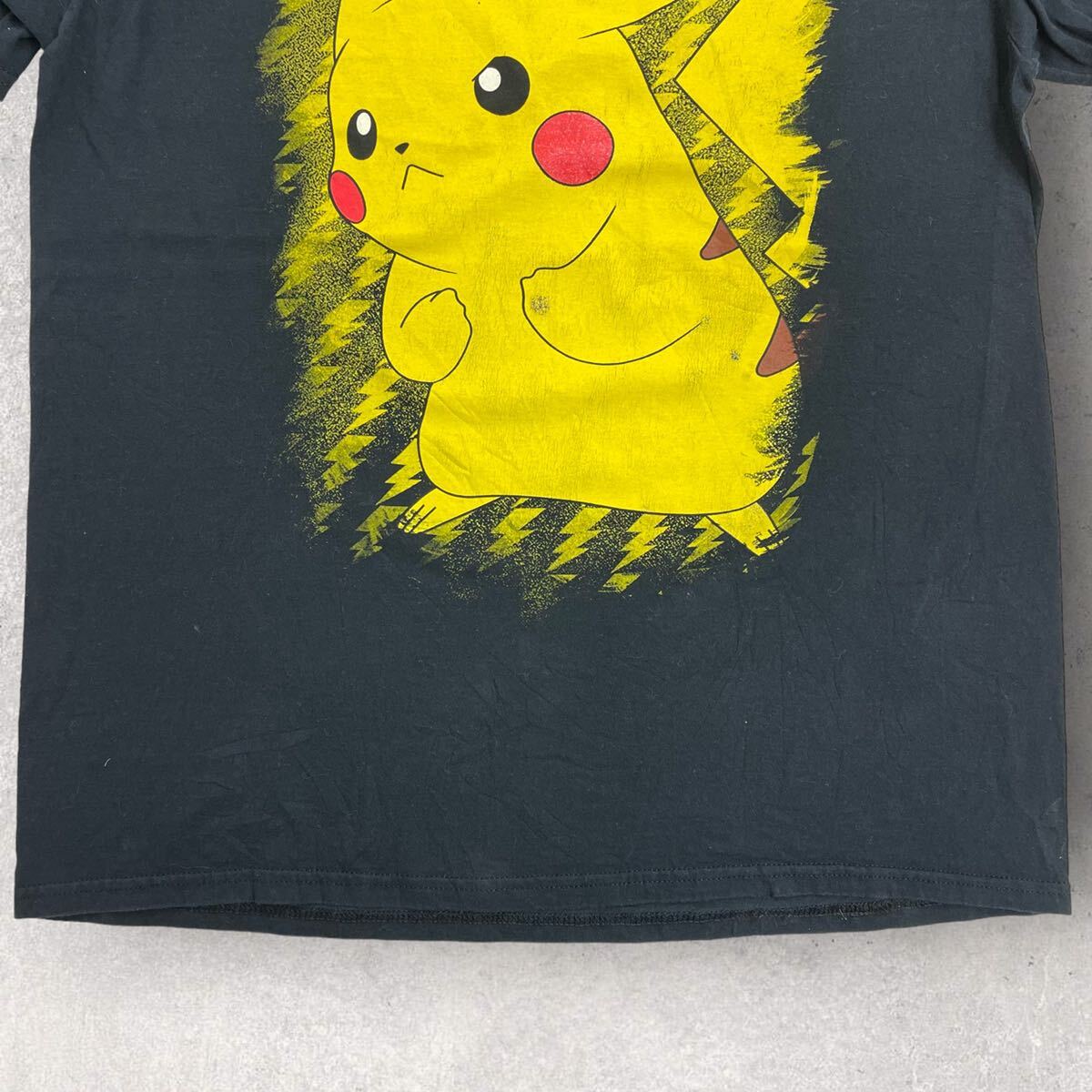 【ピカ】 00s ポケットモンスター ポケモン ピカチュウ サトシ ヴィンテージ 半袖 Tシャツ 黒 アニメT アメリカ古着 ビンテージ Pokmon_画像3