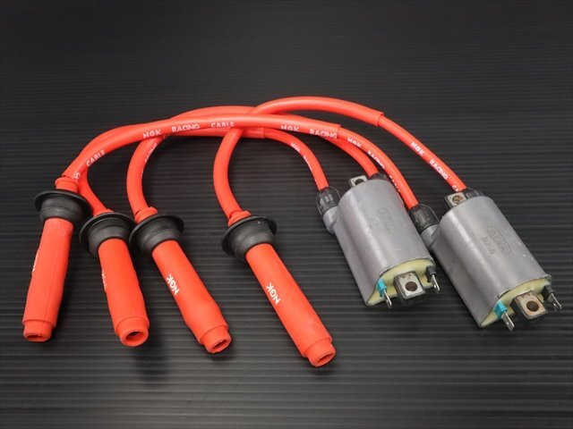  super-discount!ZXR400 original ignition coil &NGK made height efficiency silicon cable Set!1993~/ZX400L/M/ZXR400R