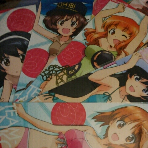  Girls&Panzer last chapter most lot premium L. long clear poster all 9 kind poster ga Lupin swimsuit bikini large . woman an educational institution unused 