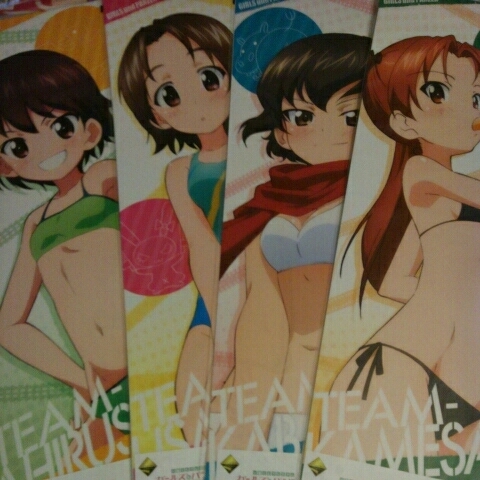  Girls&Panzer last chapter most lot premium L. long clear poster all 9 kind poster ga Lupin swimsuit bikini large . woman an educational institution unused 