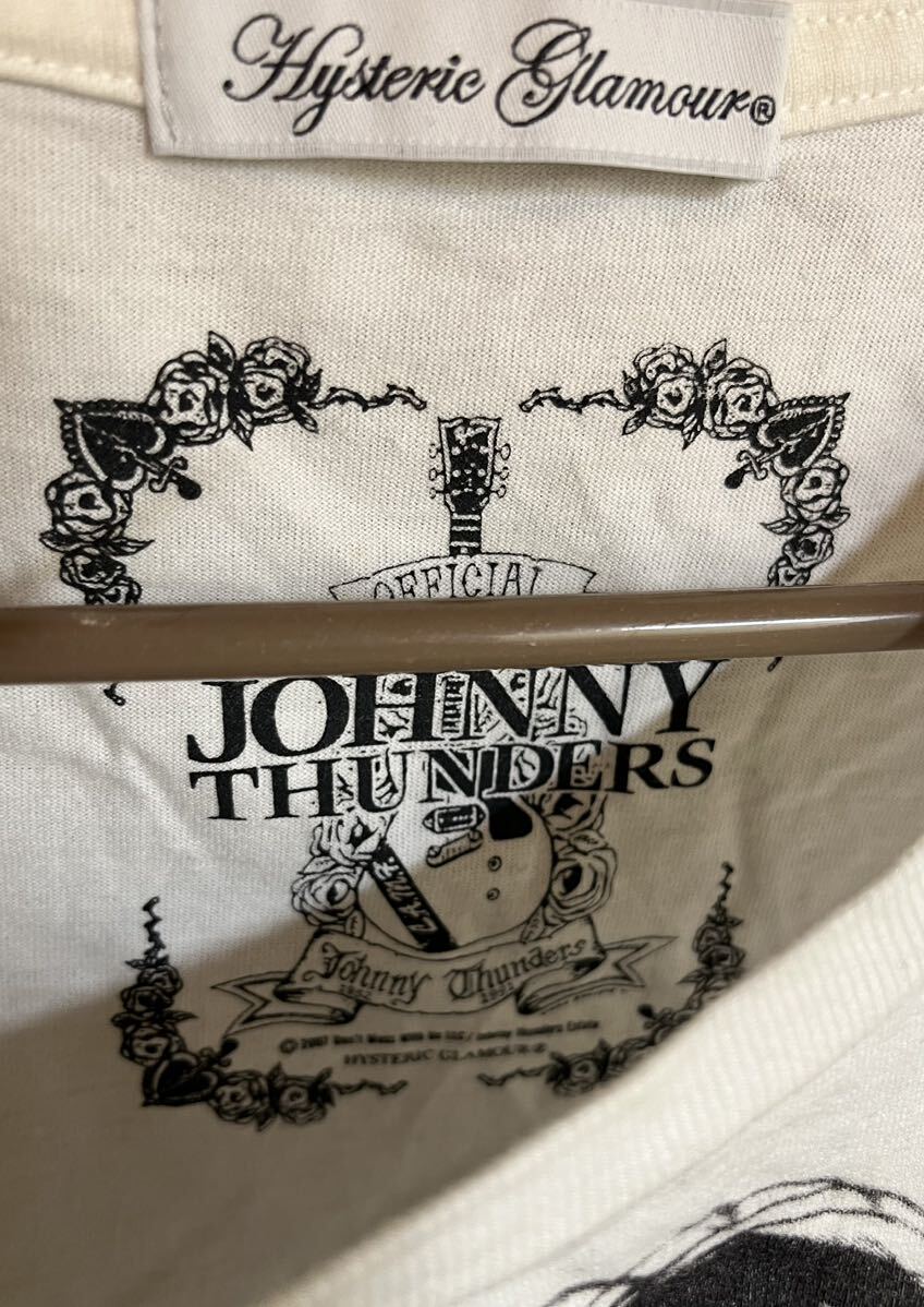 hysteric Glamour ヒステリックグラマー Johnny Thunders ジョニー サンダース ジョニサン オフィシャル Tシャツサイズ FREE 希少の画像3