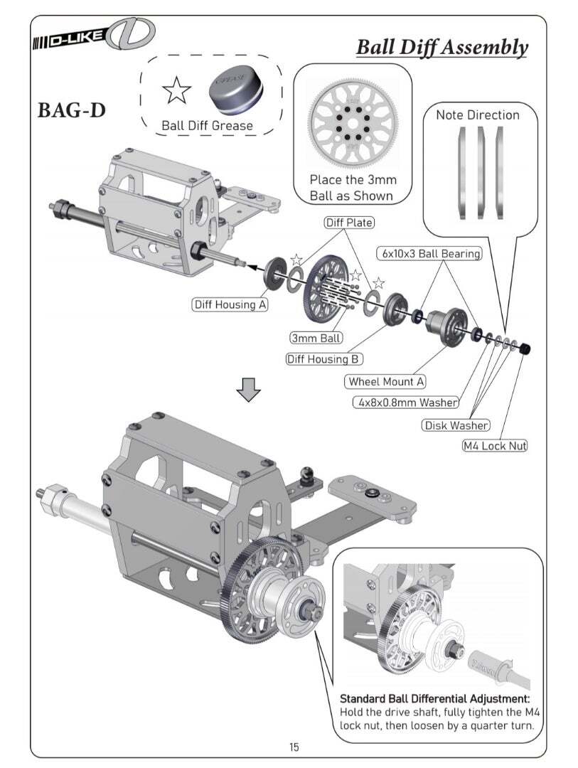 D-LIKE 1/10 RC DriftCAR kit LP-86 DL515 ラジドリ 新品 シャーシ ドリフト ハチロク 即納の画像8