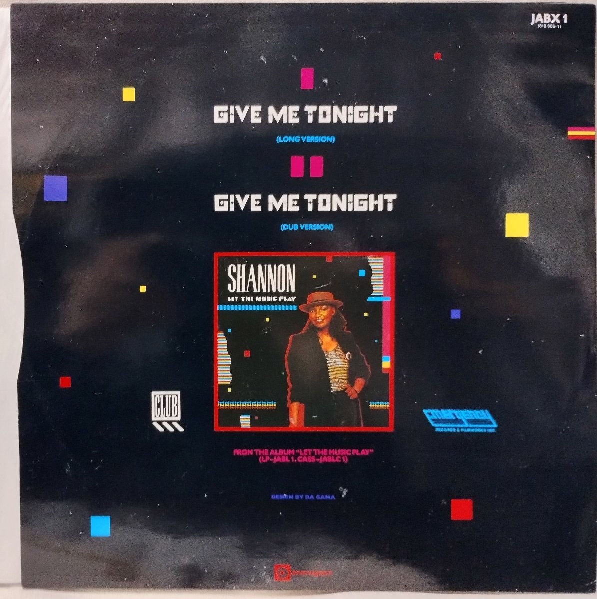 ★★SHANNON GIVE ME TONIGHT★UK盤 12インチ ★アナログ盤★4372rp_画像2