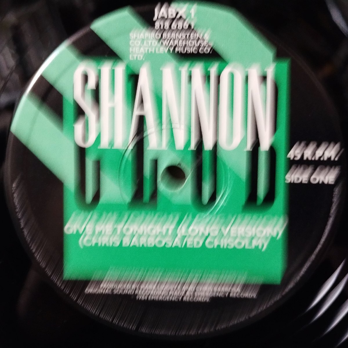 ★★SHANNON GIVE ME TONIGHT★UK盤 12インチ ★アナログ盤★4372rp_画像3