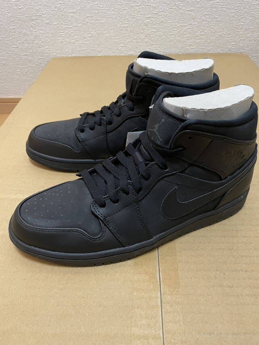 新品未使用NIKE AIR JORDAN 1MID トリプルブラックの画像1