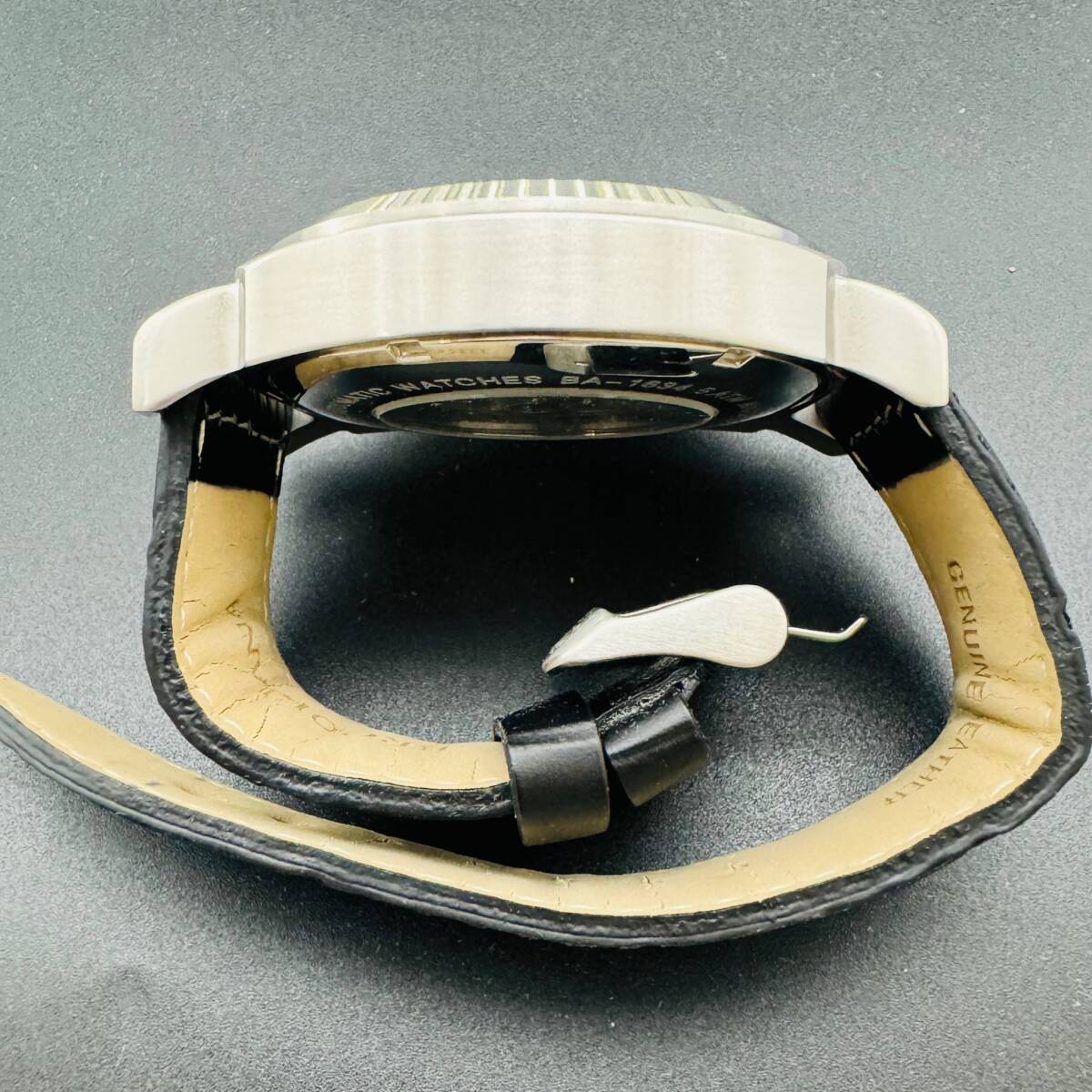BROOKIANA ブルッキアーナ BA-1634 自動巻き オートマチック 稼働 ガラスくもり ベルト劣化 箱付き 腕時計 格安 コレクション 1円出品 8088の画像5