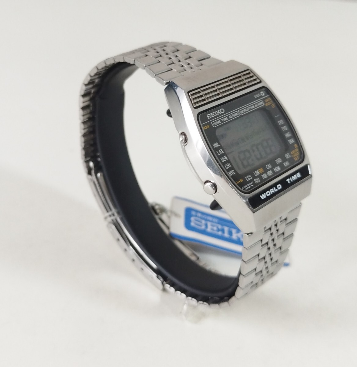 ジャンク デッドストック SEIKO セイコー ワールドタイム デジタル クォーツ 腕時計 アラーム アトラス クロノグラフ 稼働品の画像5