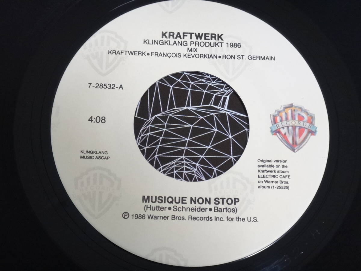 KRAFTWERK/MUSIQUE NON STOP/輸入盤/USA/ 7”EP/1986 _画像4