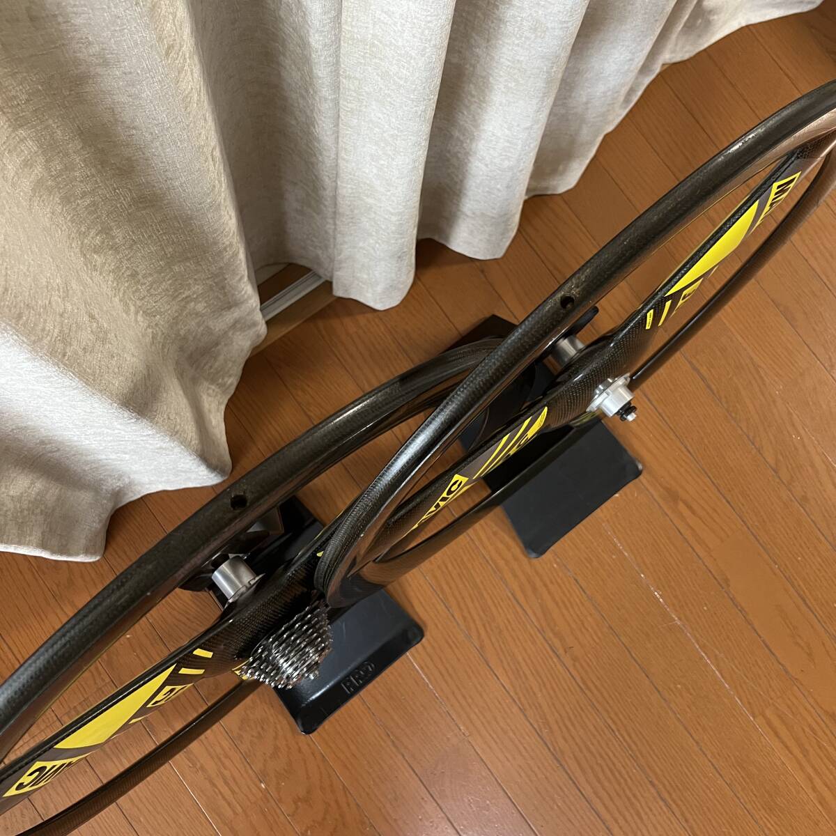  貴重 MAVIC マビック 3G 700c カーボン 3バトンホイール 前後セット フロント リア ファニーバイク トライスポーク チューブラー_画像7