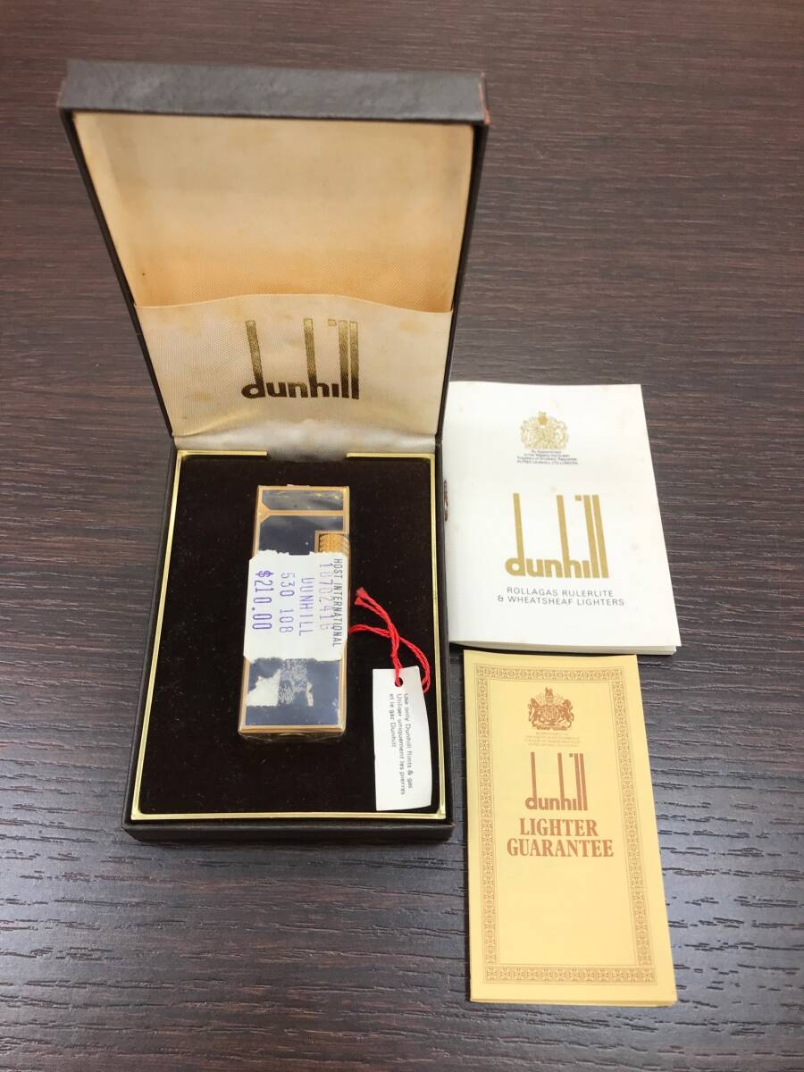 #6045 dunhill ダンヒル ローラー ガスライター USRE24163 箱付き ゴールドーカラー 未開封品 外箱付の画像2