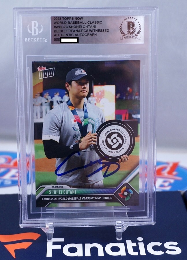 GE★超レア！大谷翔平2023年直筆サイン「WBC優勝 MVP受賞（最優秀選手）」TOPPS NOW WBC-73 限定品 FANATICS/MLB機構/BGS証明☆佐々木朗希の画像1