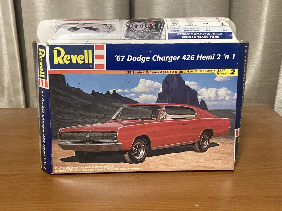 ジャンク revell 1967 ダッジ チャージャー 426HEMI モノグラム レベル MONOGRAM mpc 1/25 マッスル Charger Dodge 未組立 の画像1