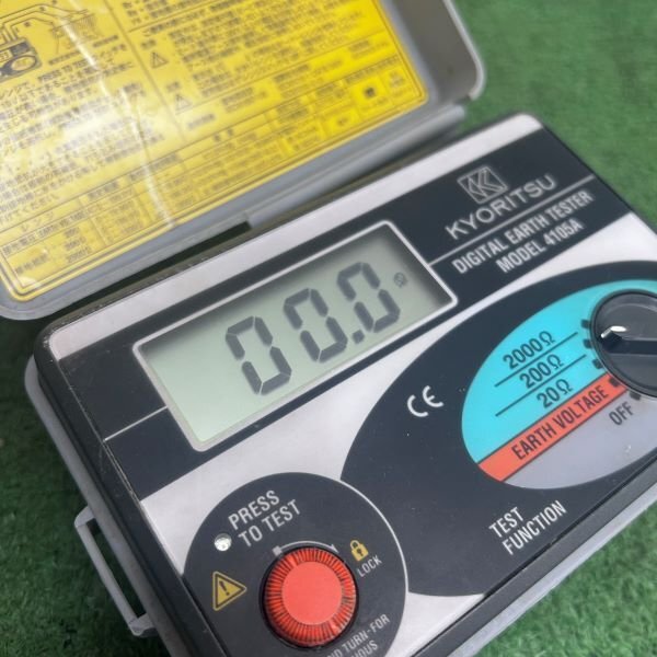 【通電のみ確認】共立電気計器 KYORITSU MODEL 4105A デジタル接地抵抗計【中古】_画像4