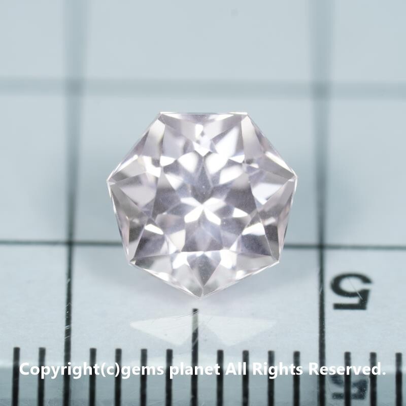 ヘプタゴン 2.65ct UV蛍光 ピンクヤグ YAG イットリウムアルミニウムガーネット 978の画像5