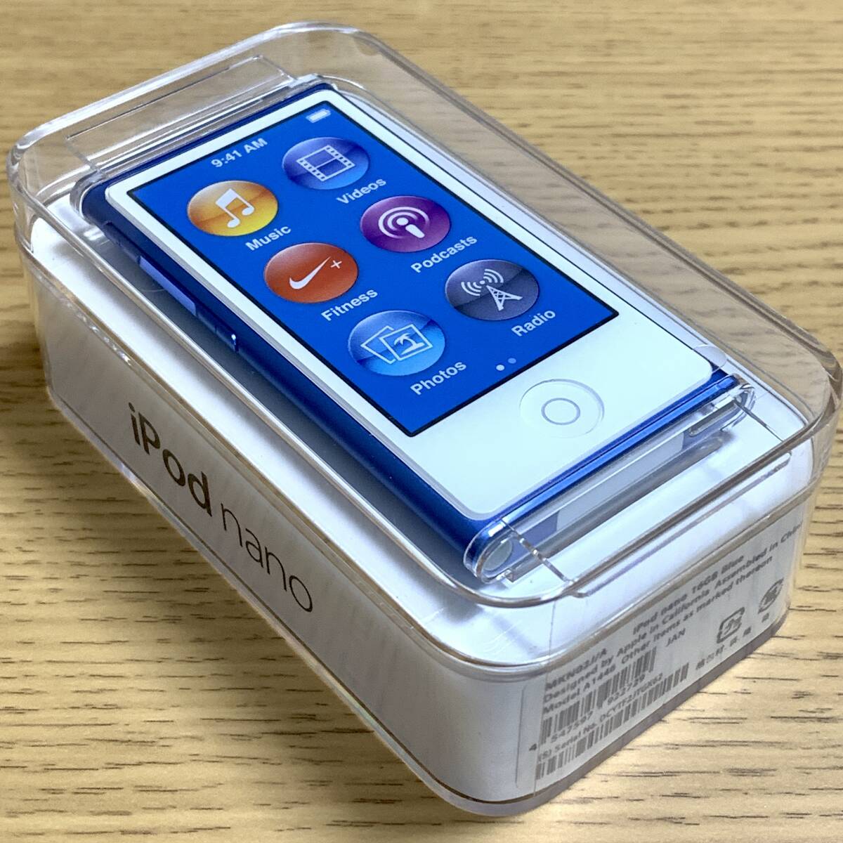 【新品未開封】 Apple アップル iPod nano 本体 第7世代 Bluetooth 2015年モデル ブルー 16GB MKN02J/A アイポッドナノ 外装フィルムつき_画像7