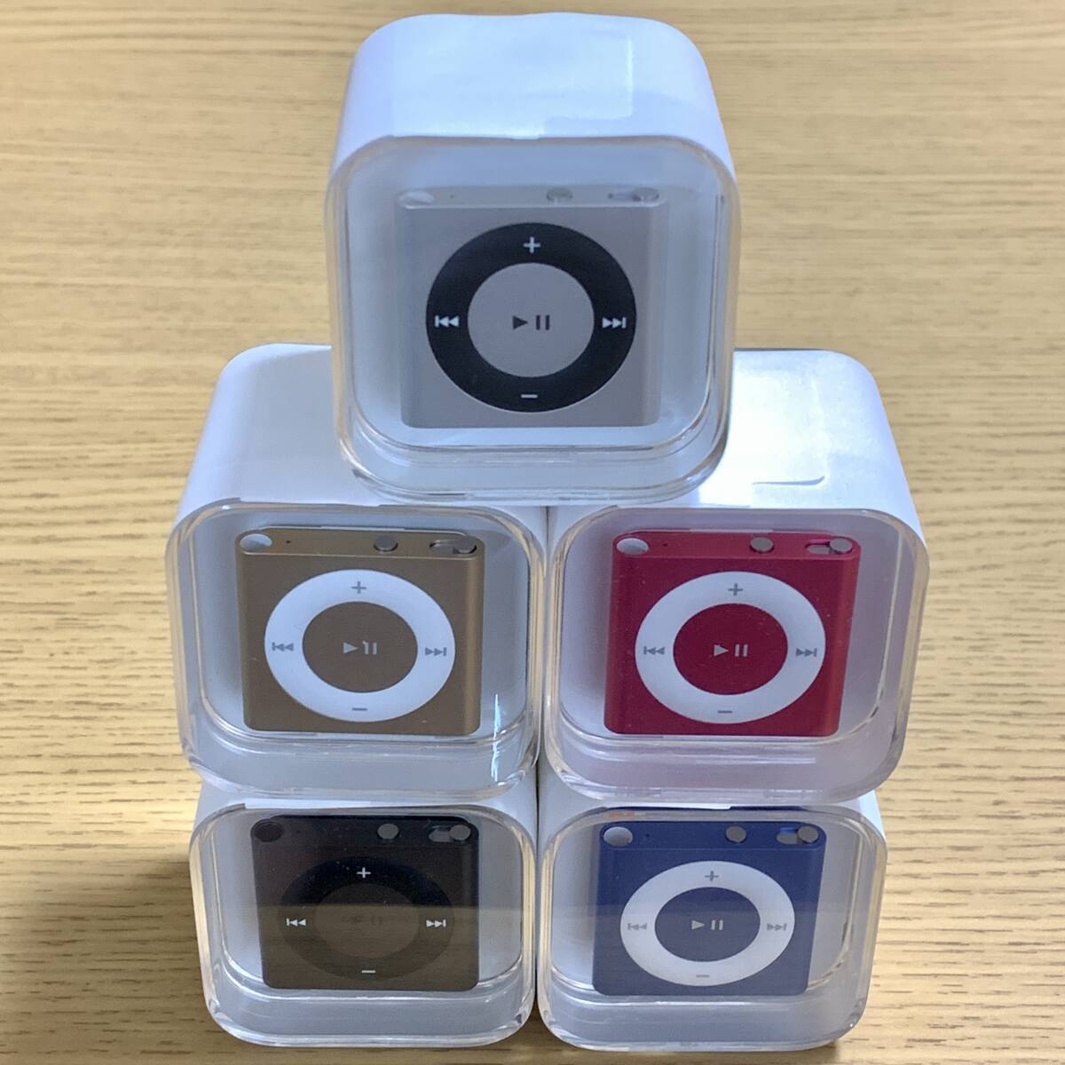 ★新品未開封★Apple アップル iPod shuffle 第4世代 2GB 本体 フルセット5種 シャッフル スペースグレイ ゴールド シルバー ピンク ブルー