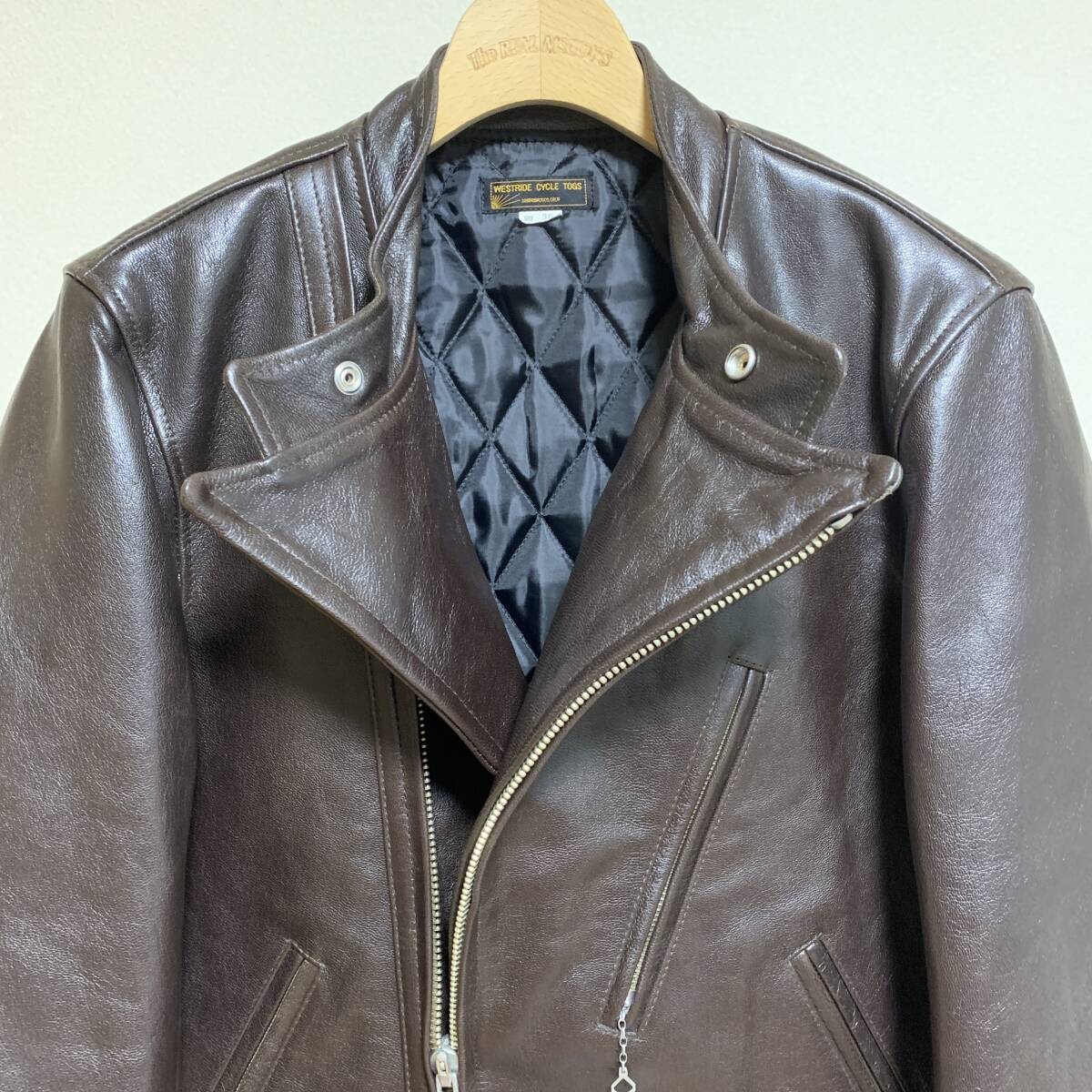 ★新品未使用★WESTRIDE ウエストライド OAK CANYON LEATHER JKT レザージャケット S 36 ブラウン ゴートスキン ダブル シングルライダース ★新品未使用★WESTRIDE ウエストライド OAK CANYON LEATHER JKT レザージャケット S 36 ブラウン ゴートスキン ダブル シングルライダース