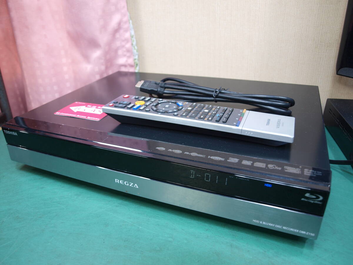 東芝1TB HDD/BDレコーダー DBR-Z150 RM3 B-CASリモコンHDMIケーブル付_画像2