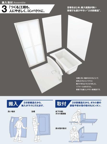 ★LIXIL集合住宅用ユニットバス71％OFF★BW-1014サイズ安値の画像6