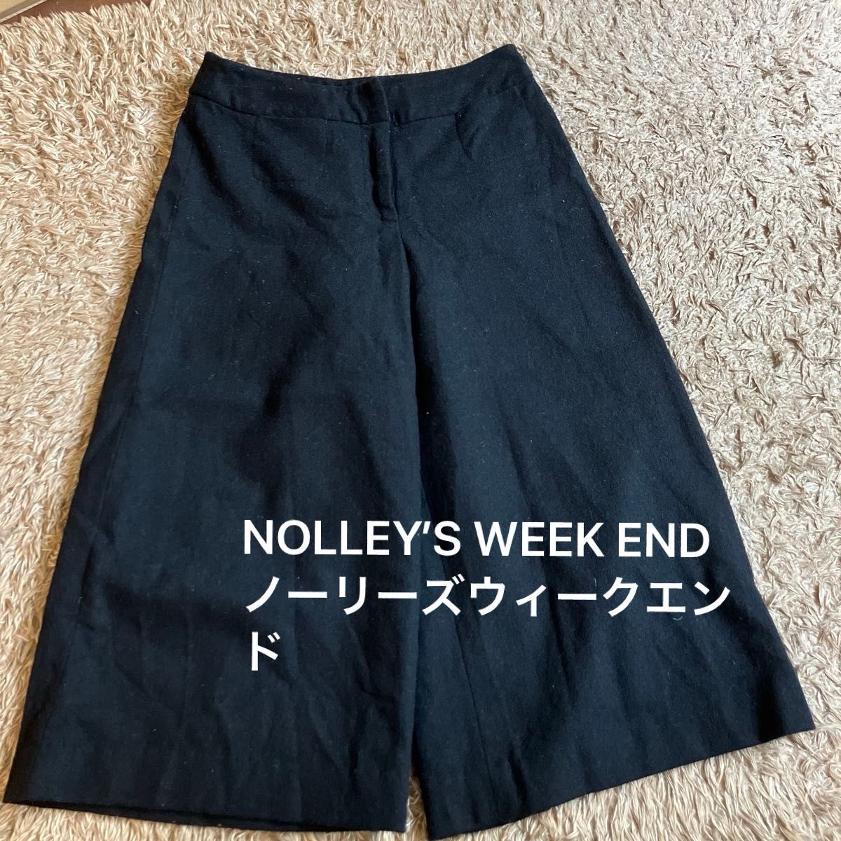 NOLLEY’S WEEK END ノーリーズウィークエンド ノーリーズ パンツ ガウチョパンツ　黒　36