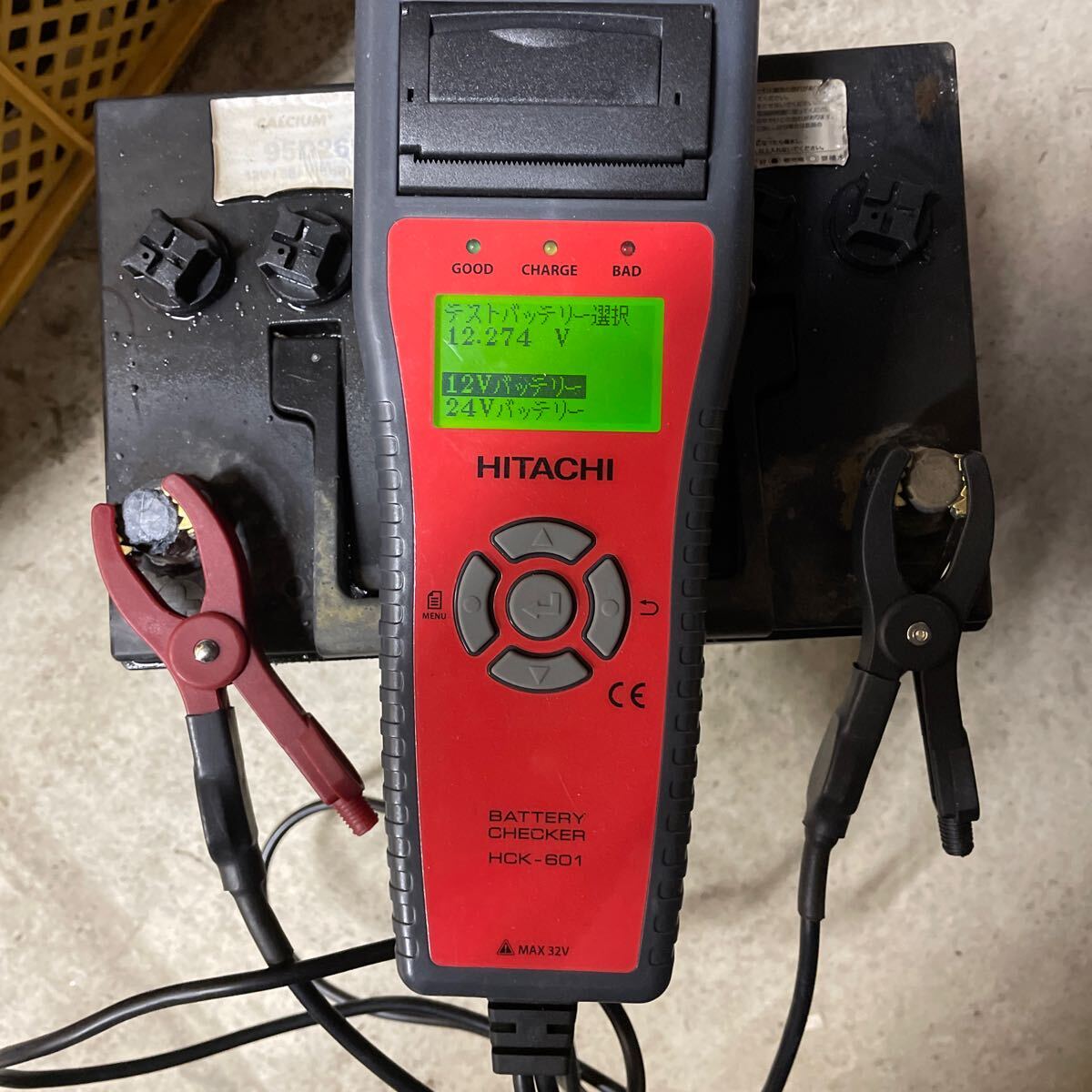 HITACHI BATTERY CHECKER HCK-601の画像2