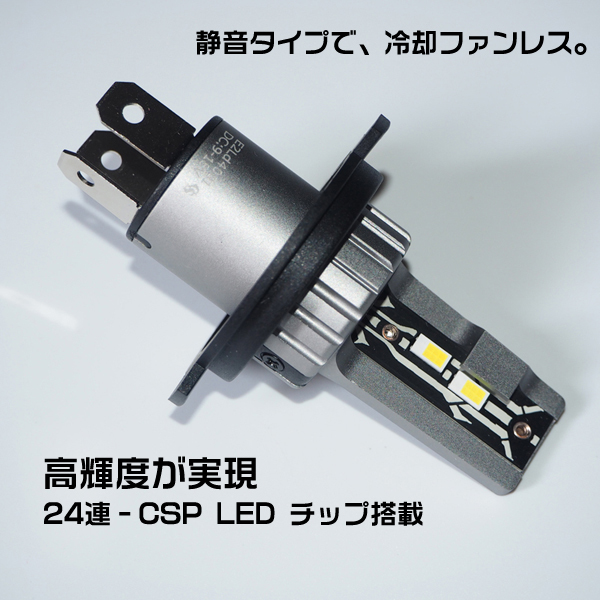 ホンダ バモス バモスホビオ HM1 HM2 HM3 HM4 HJ1 HJ2 純正交換タイプ 高輝度LEDヘッドライト ショートバルブ H4 ファンレスの画像2