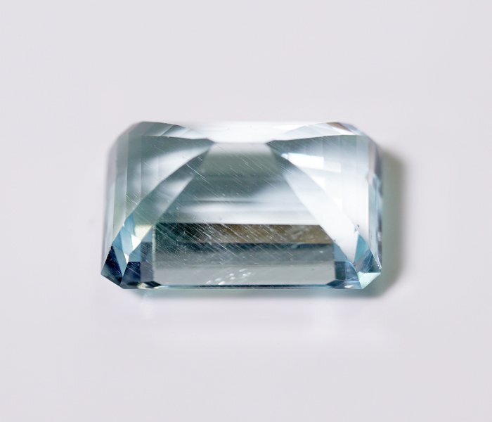W-47* color stone loose aquamarine 6.085ct Japan gem science association so-ting attaching 