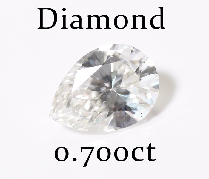 W-56* loose diamond 0.700ct(K/SI-2/PEAR) Japan gem science association so-ting attaching 