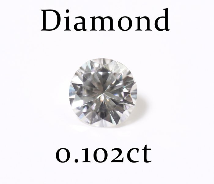 W-64☆ルース ダイヤモンド 0.102ct（K/VS-2/POOR）日本宝石科学協会ソーティング付きの画像1