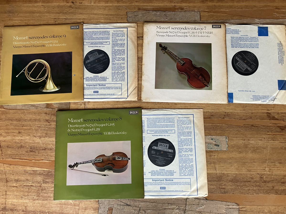 英デッカ 初版(初出）ボスコフスキー モーツァルト セレナード集 7枚セット オリジナル SXL 優秀録音 クラシック名盤 Classic レコードの画像2