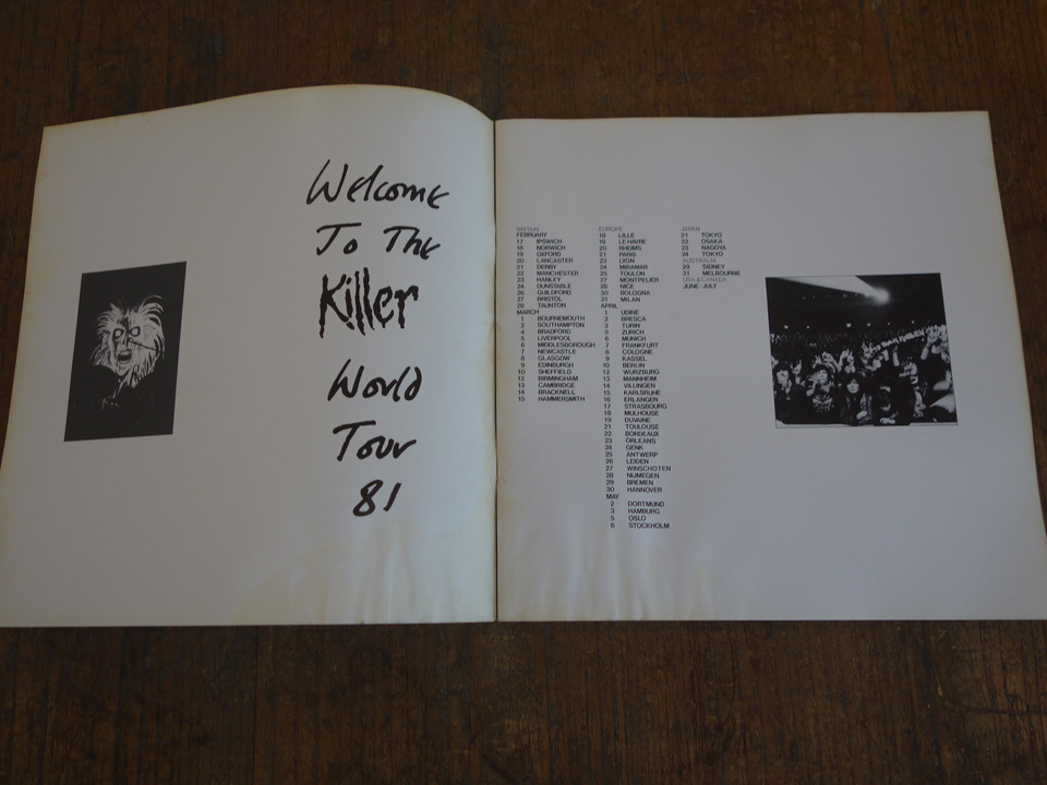 Iron Maiden Killer アイアン・メイデン 日本公演 ツアー パンフレット Japan Tour’81 パンフレット 1981年 来日 ツアー 日本公演の画像3
