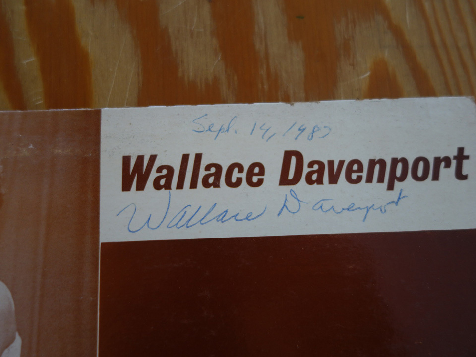 直筆サイン入り レコード USA盤オリジナル WALLACE DAVENPORT「SWEET GEORGEA BROWN」MY JAZZ 135の画像2