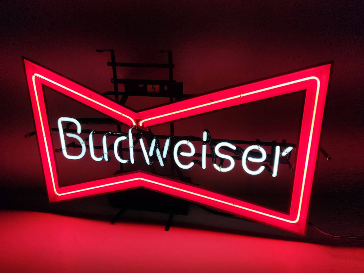 ■ キモトサイン バドワイザー ネオンサイン 看板 Budweiser ヴィンテージ εの画像1