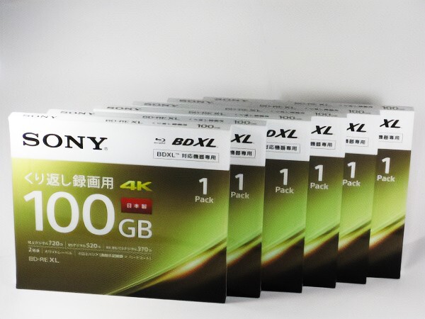 ■ SONY　BDXL 3層 100GB　6枚セット (BNE3VEPJ2)