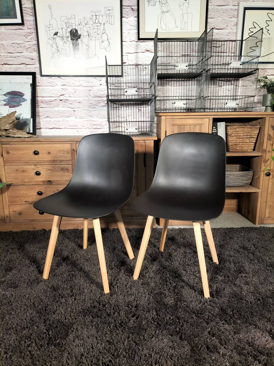 SALE》(2404A②)PURE LOOP MONO wooden legs◇椅子2脚◇ピュア SALE》(2404A②)PURE LOOP MONO wooden legs◇椅子2脚◇ピュア