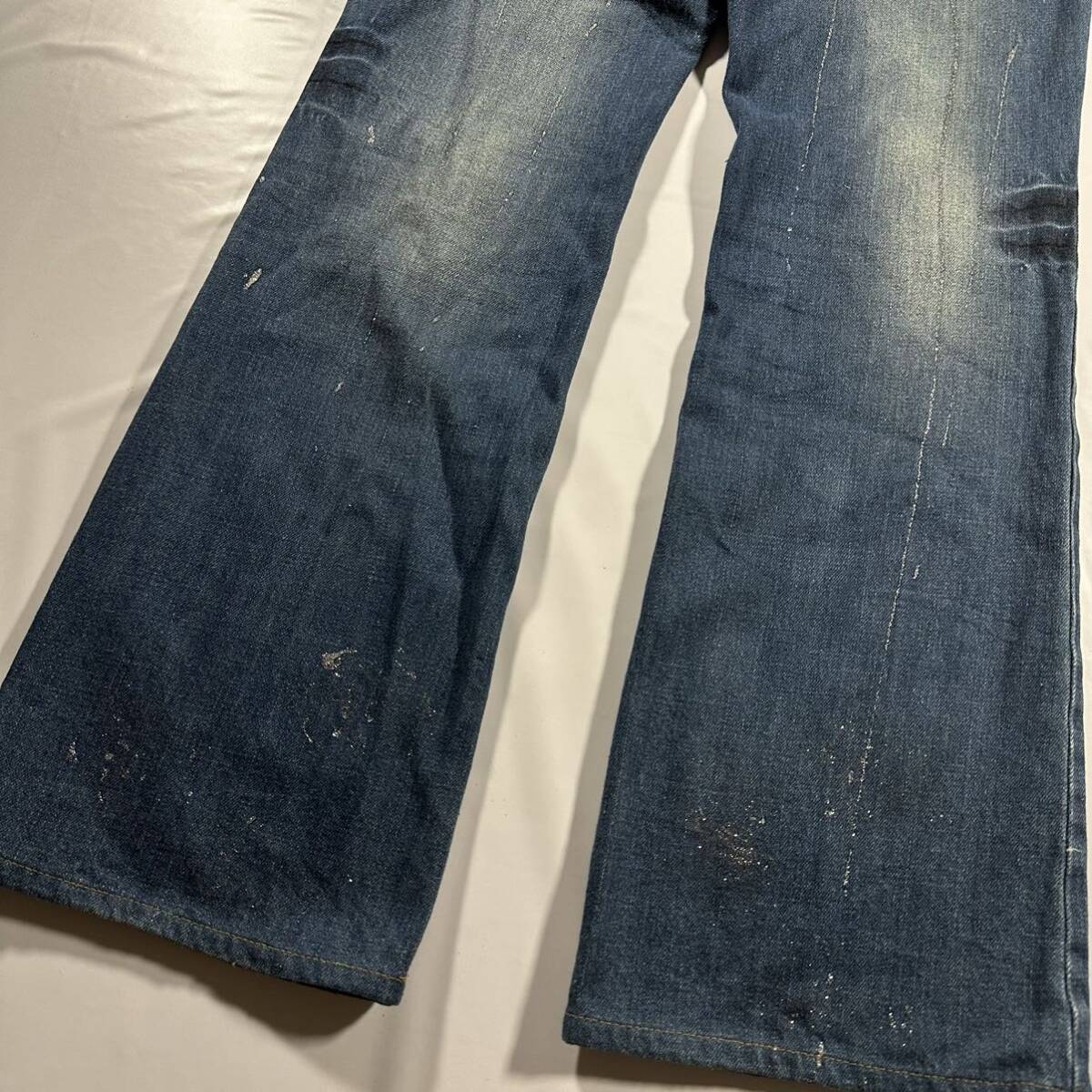 Rare 00s Japanese Label Y2K design waxed flare denim TORNADO MART share spirit ifsixwasnine goa lgb kmrii obelisk 14th addiction