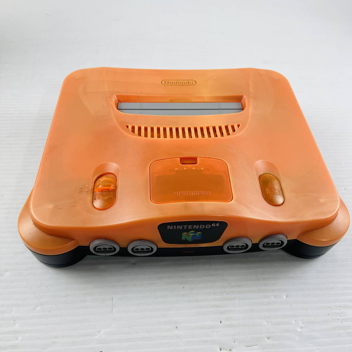 50 【希少！/動作OK/ジャンク】 ニンテンドー Nintendo64 オレンジ ブラック NUS-001(JPN) 本体 N64 ロクヨン ダイエーホークス 任天堂_画像1