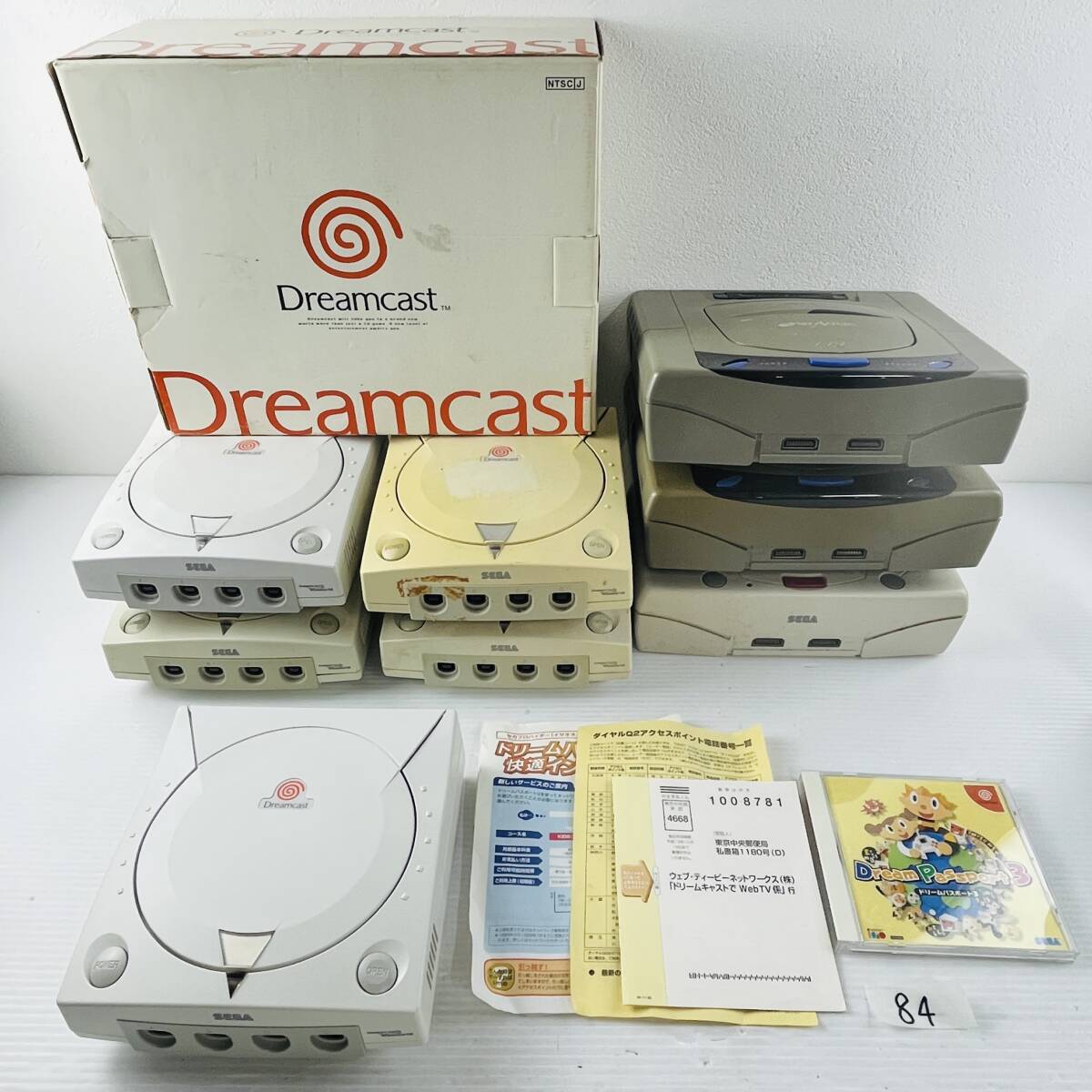 ジャンク SEGA ドリームキャスト セガサターン 本体 9台セット SS DC ドリキャス 外箱 説明書 SEGASATURN 湯川専務 セガ ゲーム機 まとめて_画像1